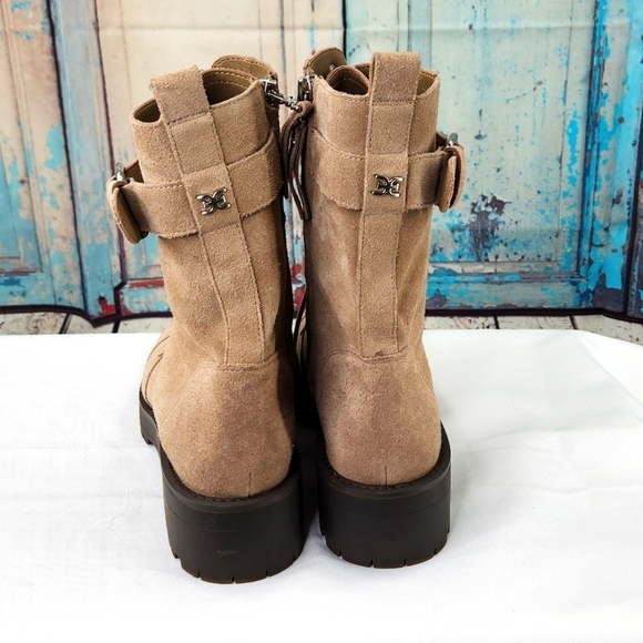 Sam Edelman Junip Combat Boot Brown suede zip - Picture 3 of 7